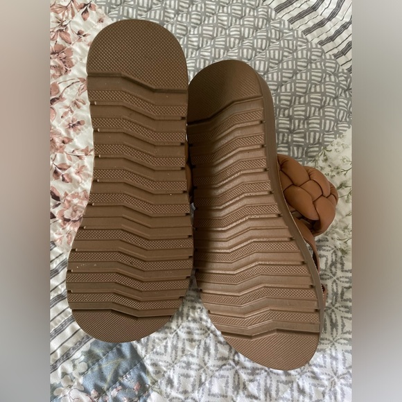 Madden Girl braided strappy slide sandal brown cognac - Picture 3 of 6